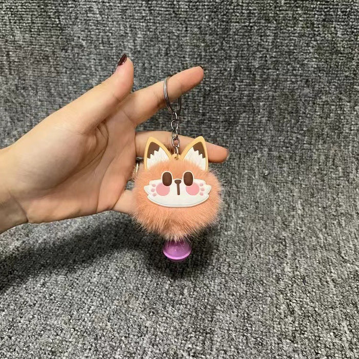 Wholesale Bell Luckily Cat Plush Pendant Keychain Bell Niche School Bag Girlfriend School Activity Doll Machine Gift