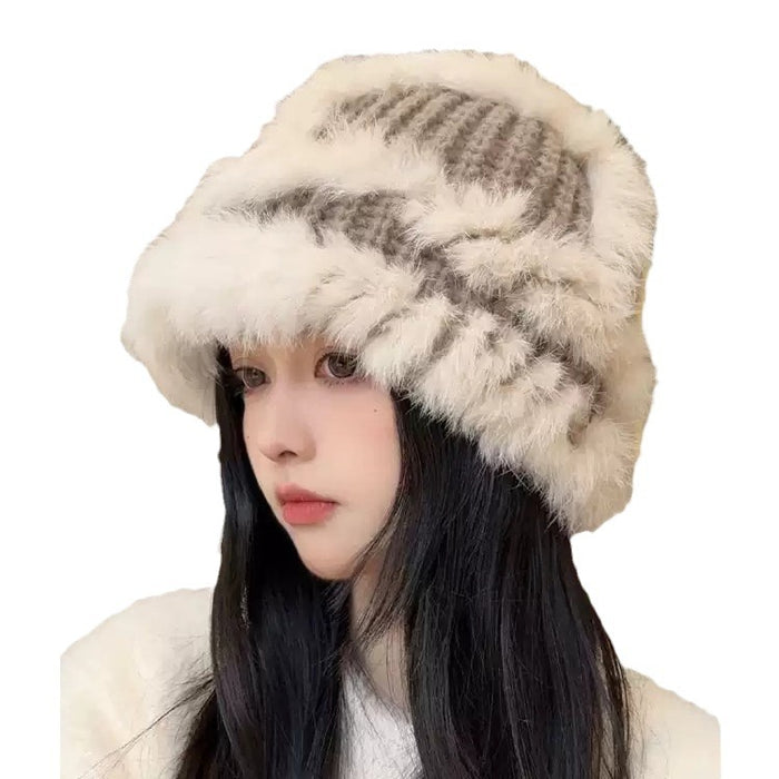 Wholesale Knitted fisherman ear protection, knitted warm woolen hat, plush hat