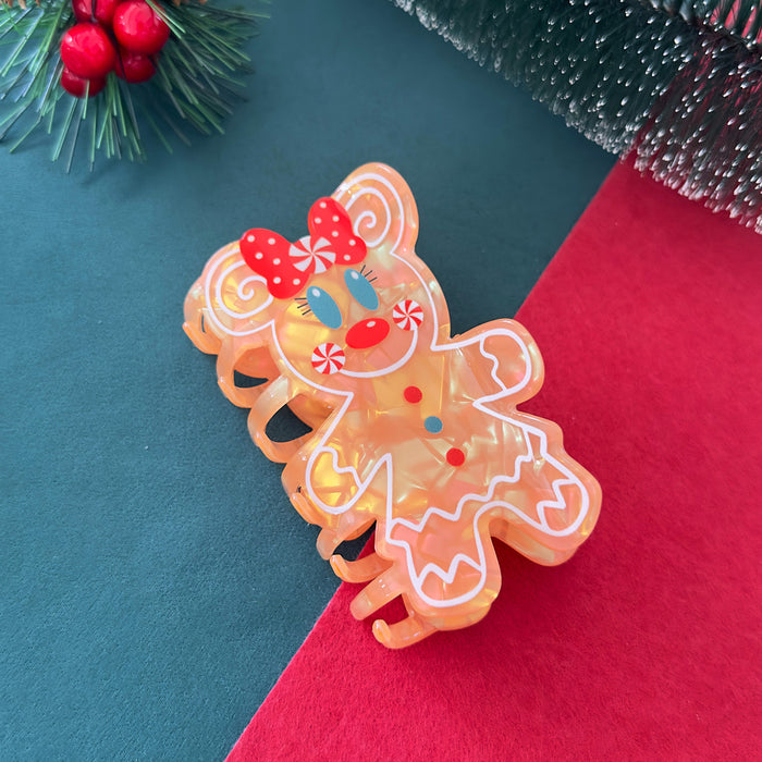Wholesale Christmas Series Gripper Gingerbread Hairpin Elk Snowman Shark Clip Santa Hair Accessories