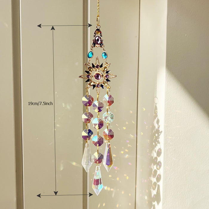 Wholesale Glass Crystal Star Moon Butterfly Sun Catcher Decorative