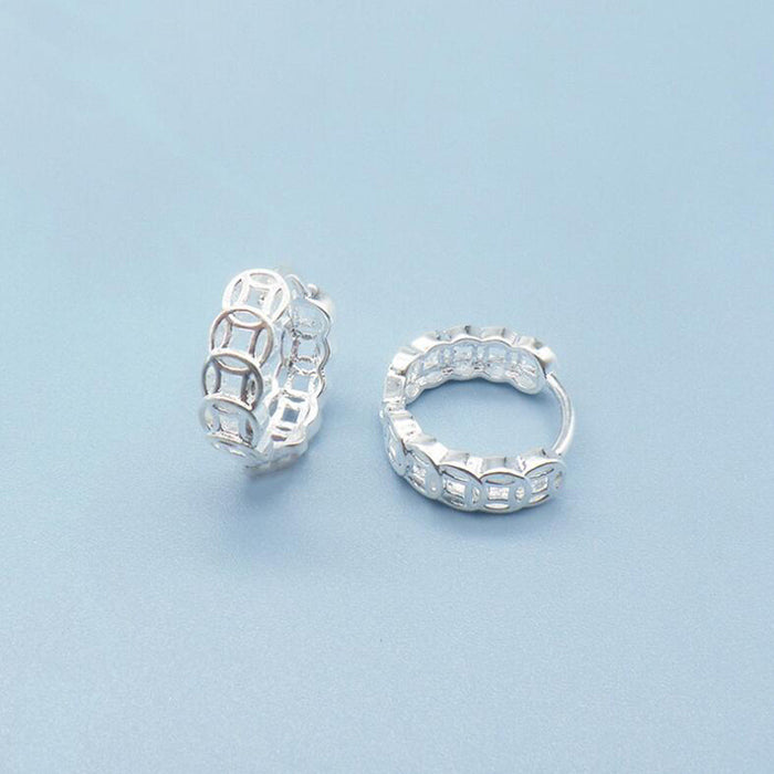 Wholesale copper coin gold silver ear buckle