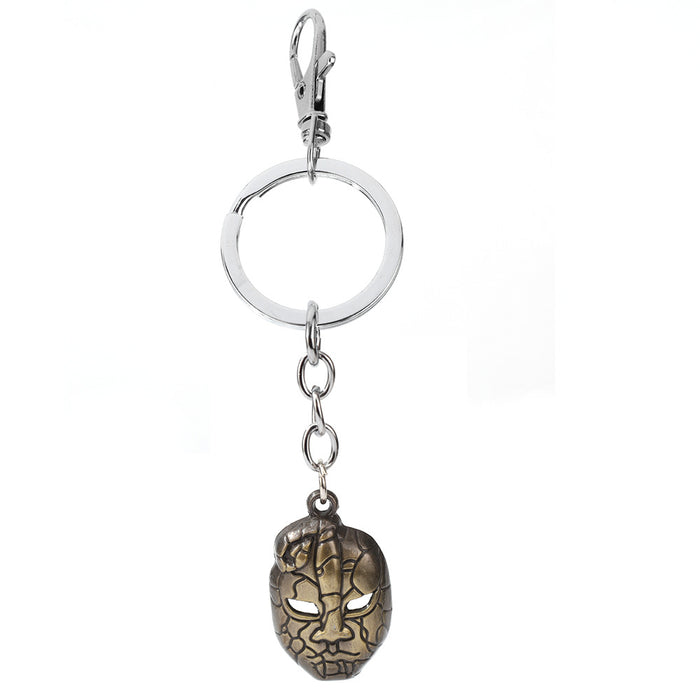 Wholesale Zinc alloy Kazi stone demon face necklace and pentagram keychain