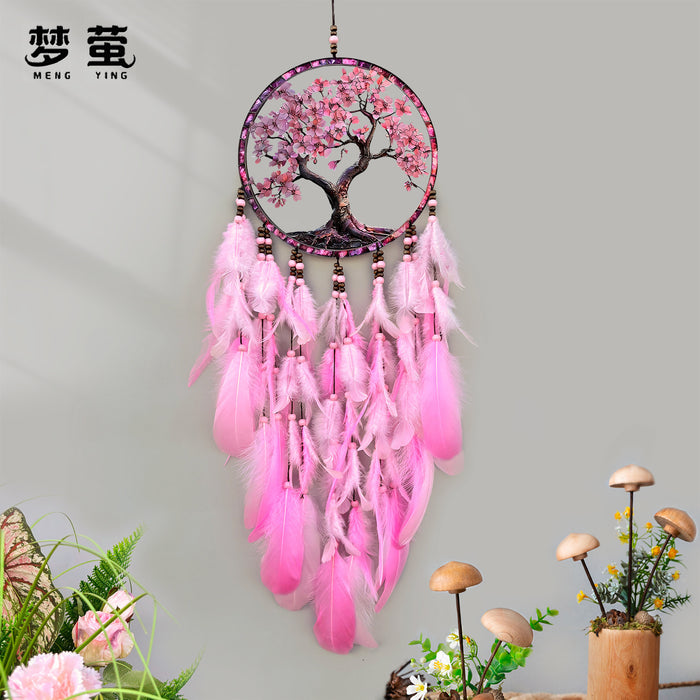 Wholesale Boutique Feather Dreamcatcher Wind Chime Wall Hanging Home Decor MOQ≥2