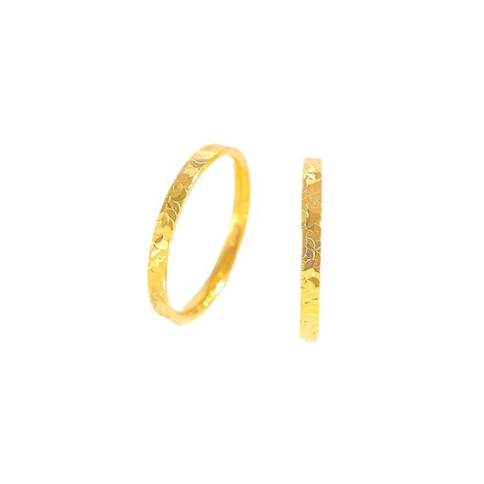 Wholesale Ring plated with real gold, narrow version, paired ring, plain ring, women's ring