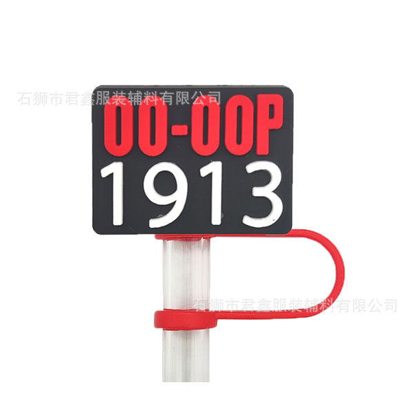 Wholesale 50pcs Red Community Straw Cap  Decorative Dust Plug Straw Cover