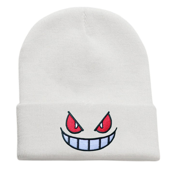 Wholesale Cartoon Acrylic Embroidery Autumn and Winter Wool Knitted Hat JDC-FH-Shengn001