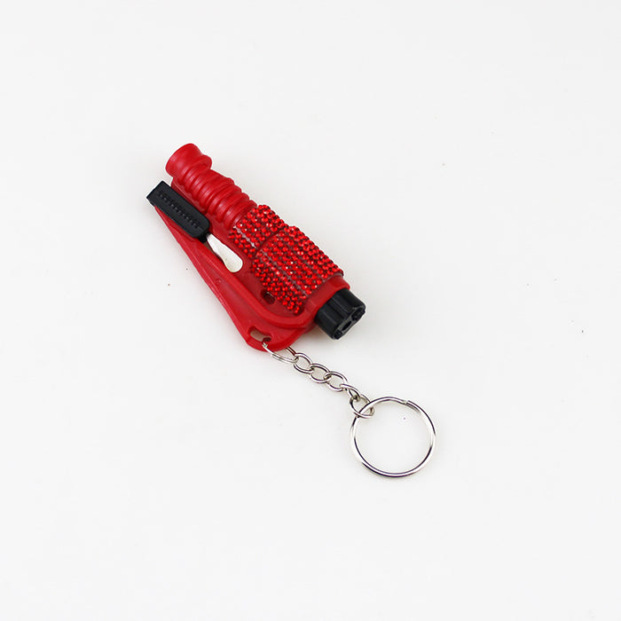 Wholesale Plastic Diamond 3-in-1 Whistle Keychain JDC-KC-TouMS012