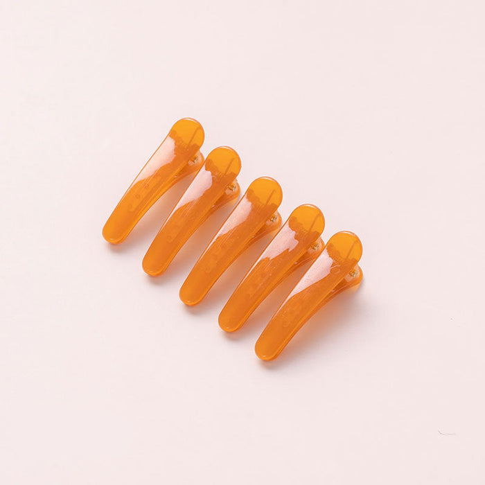 Wholesale  color  clip jelly color hair clip color translucent small clip 3.5cm plastic hair clip Accessories