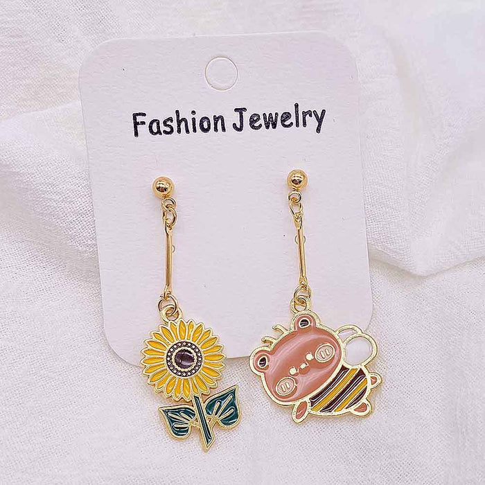 Wholesale Small Daisy Alloy Earrings JDC-ES-Susheng004