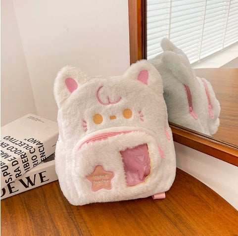 Wholesale Cute cartoon plush backpack bags for girls