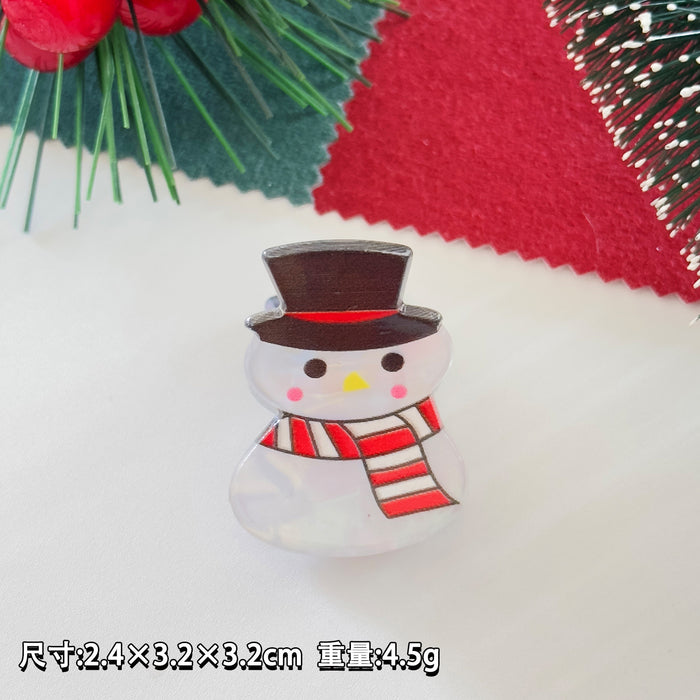 Wholesale Christmas small hairpin gingerbread man Christmas tree snowman small clip cute  hairpin holiday hair accessories