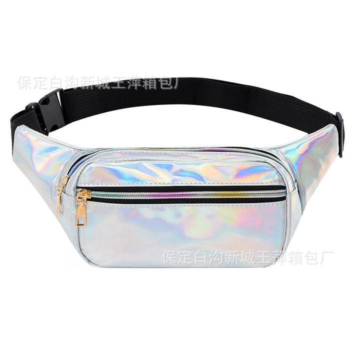 Wholesale Laser Bright Face Waist Bag Mobile Phone Storage Fashion Crossbody Chest Bag Running Casual Outdoor Sports Bag
