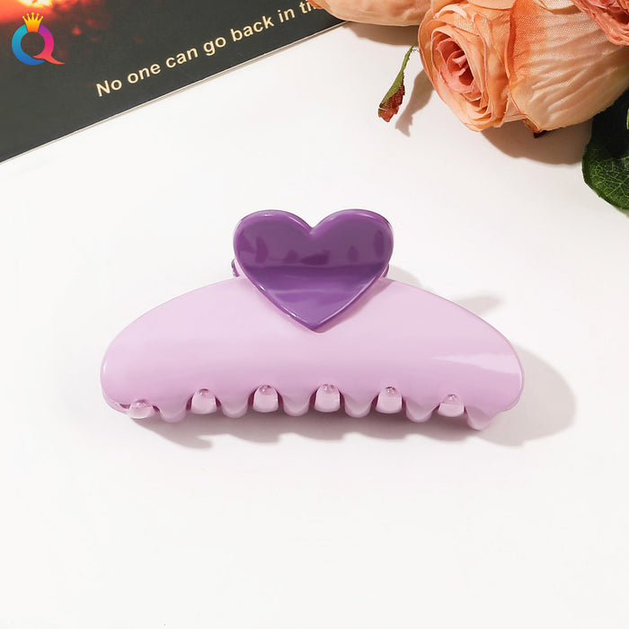 Wholesale Resin Small Heart Hairpin JDC-HC-Yiyue006