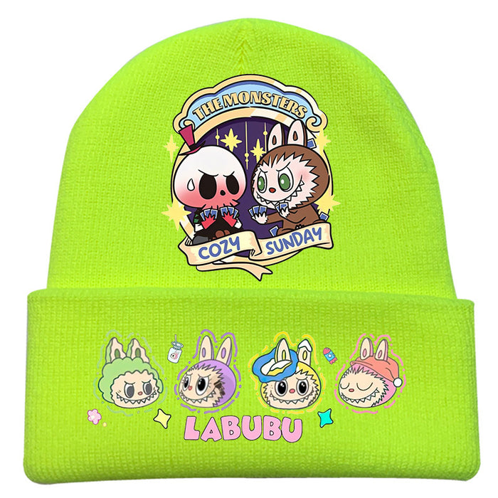 Wholesale   knitted hat autumn and winter new wool hat adult outdoor warm hat cross-border cartoon cold hat