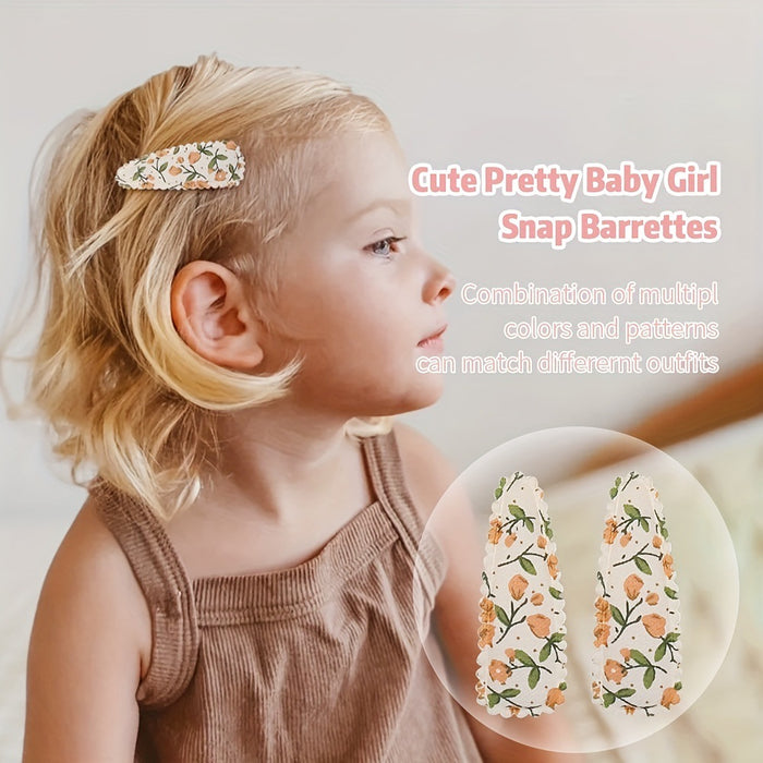 Wholesale hair accessories European and American BB clip printed side bangs clip color