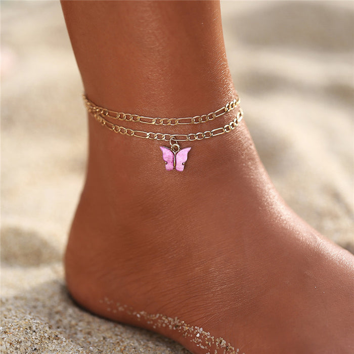 Wholesale Minimalist ankle chain, fashionable ankle chain, creative beach ankle accessory, ankle chain