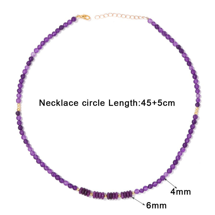 Wholesale 4mm stone bead necklace adjustable  collarbone necklace