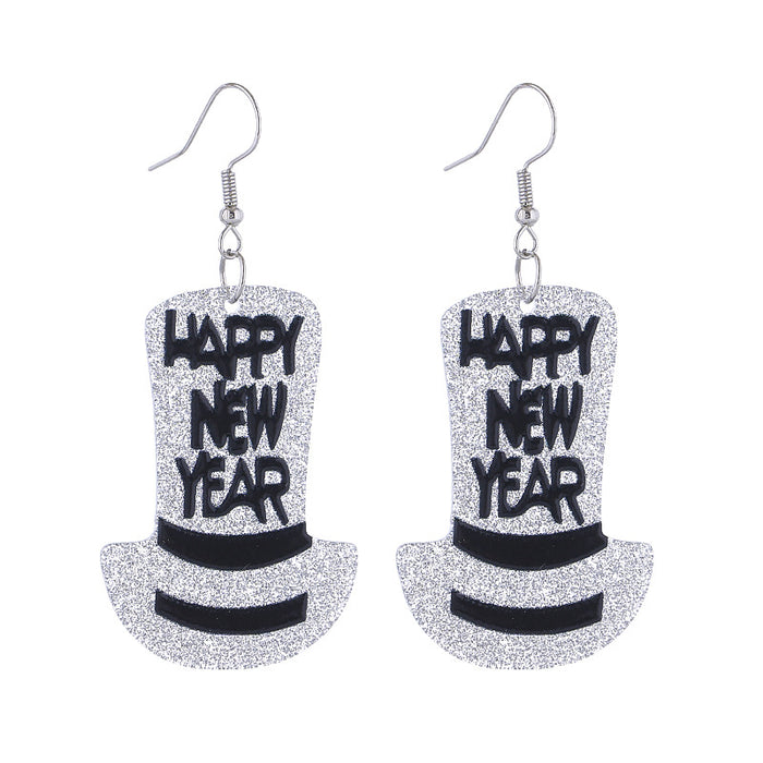 Wholesale Year' s Celebration New Year' s Eve Fireworks Sweet Glitter Acrylic Earrings