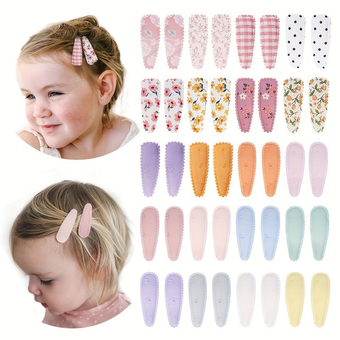Wholesale hair accessories European and American BB clip printed side bangs clip color