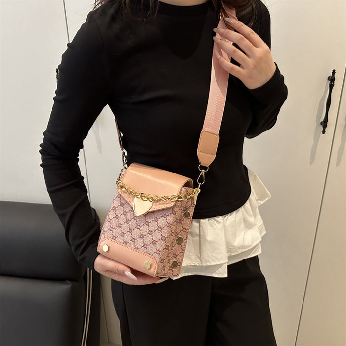Wholesale Texture Vertical Retro Trendy Mobile Phone Bag Storage Bag Single Shoulder Crossbody Bag