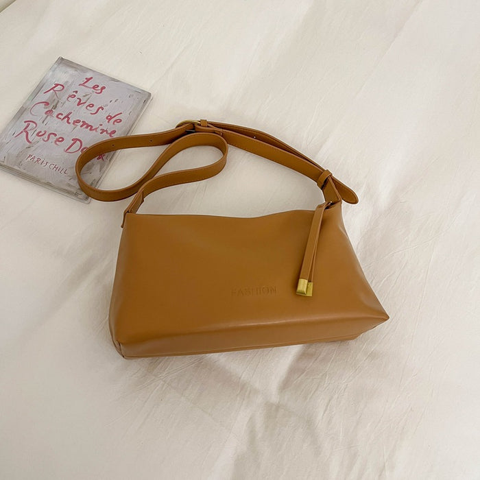 Wholesale Retro Pillow Shoulder Bag PU Leather Black