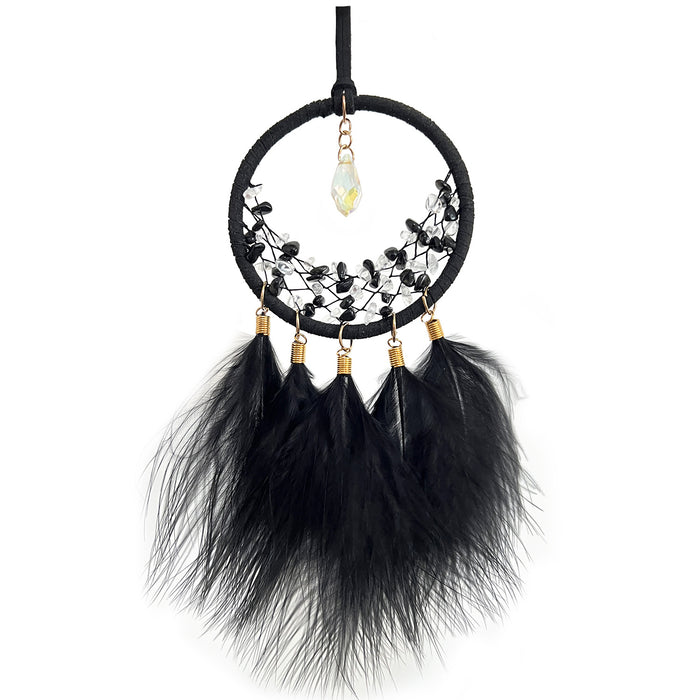 Wholesale Feather Crystal Dreamcatcher Car Hanging Ornament MOQ≥2