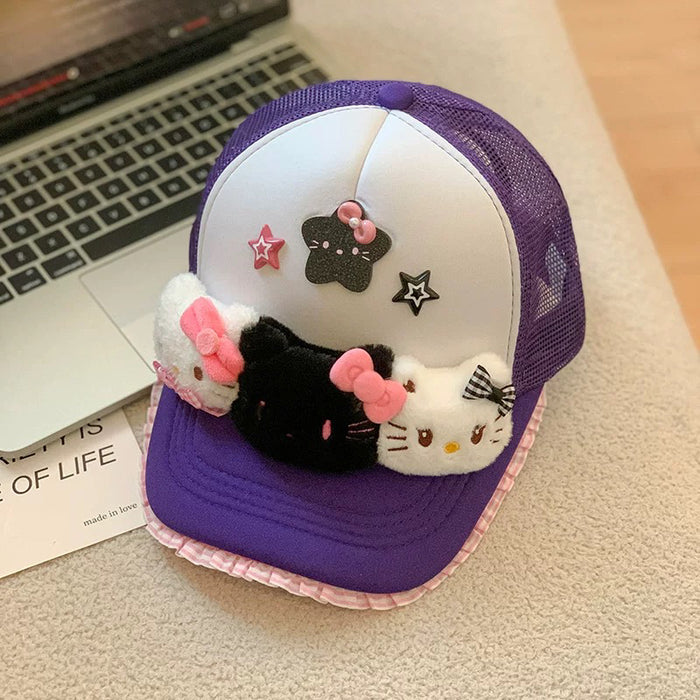 Wholesale Cute Cat Bow Cap Children Small Breathable Baseball Cap