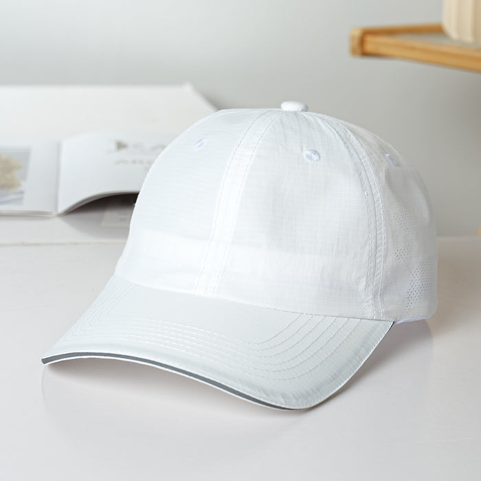 Wholesale Quick drying waterproof baseball cap, casual duckbill cap, perforated breathable reflective cap