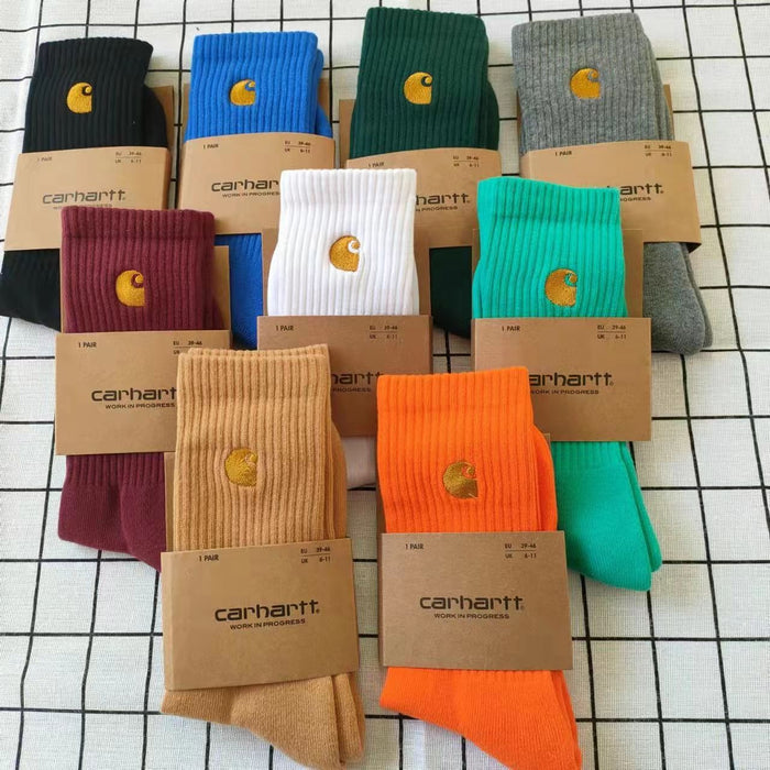 Wholesale Towel Bottom Gold Label Embroidery Simple Cotton Sports Socks JDC-SK-Qinz001