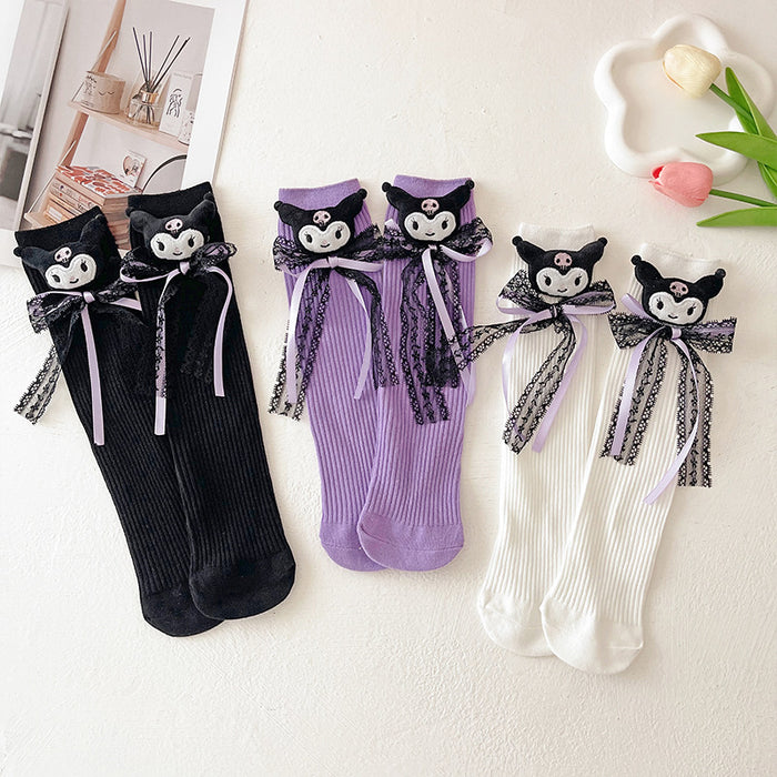 Wholesale Socks bow cartoon socks spring Lolita lace cotton socks