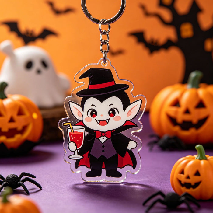 Wholesale  Trendy Acrylic Keychain with Pumpkin Ghost Design MOQ≥2