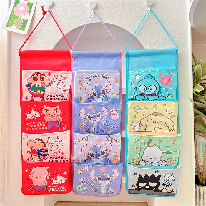 Wholesale Cartoon hanging bag storage wall hanging bag ugly fish dormitory sundries storage bag