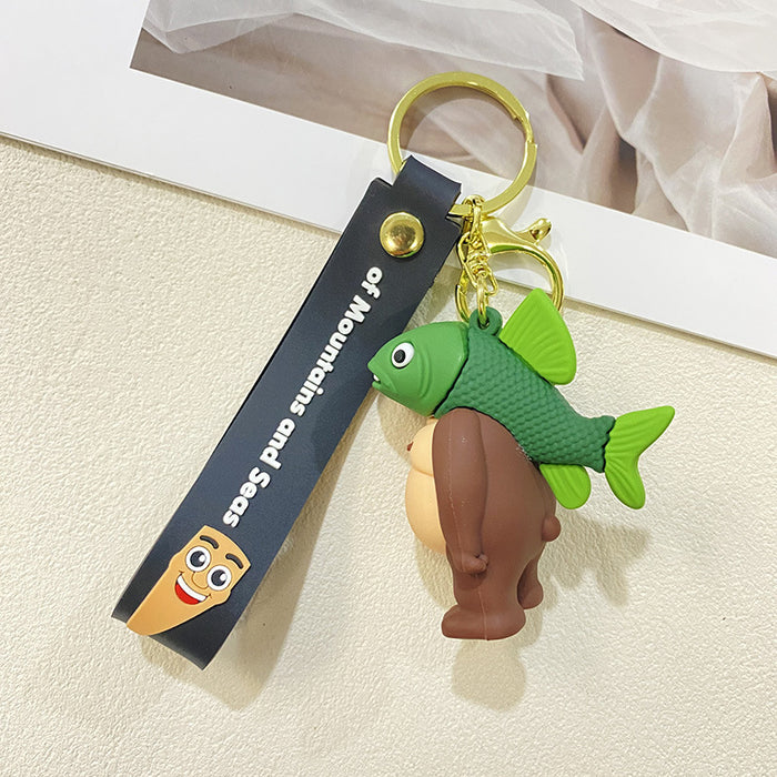 Wholesale Wooden Stick Man Bigfoot Tree Shark Doll Pendant