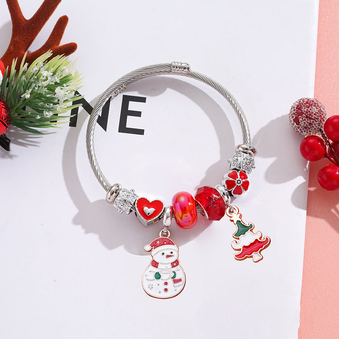 Wholesale Stainless Steel Beaded Bracelet Christmas Gift MOQ≥2