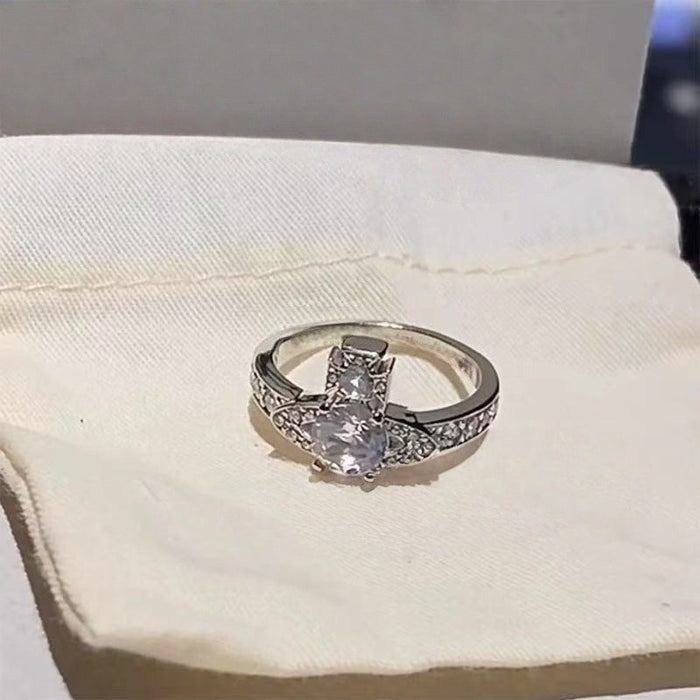 Wholesale Light Luxury Full Diamond Saturn Ring