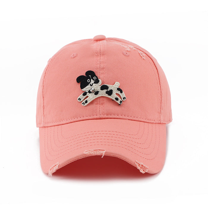 Wholesale Cute cartoon sticker duckbill hat, fashionable vintage soft top baseball cap
