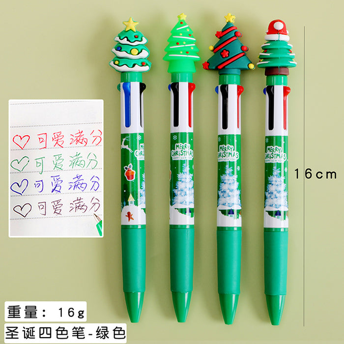 Wholesale Ballpoint Pen Student Stationery Prize Gift Christmas Gift Award Christmas Reindeer Multicolor