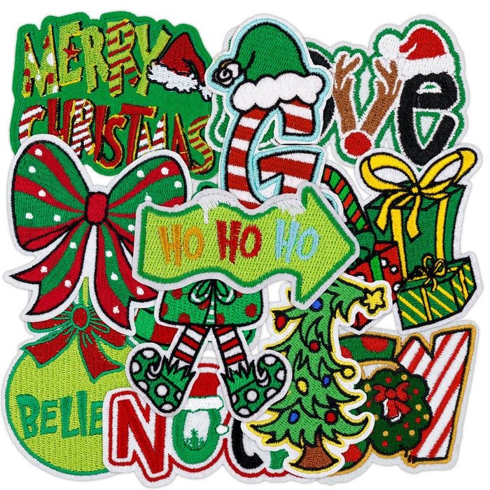 Wholesale Christmas embroidery DIY Patches