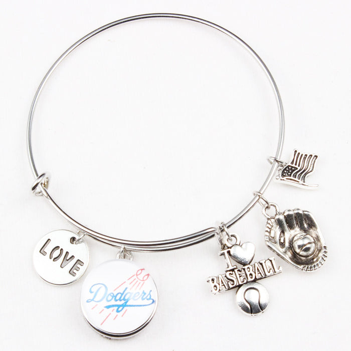 Wholesale Team bracelet alloy baseball glove small pendant bracelet