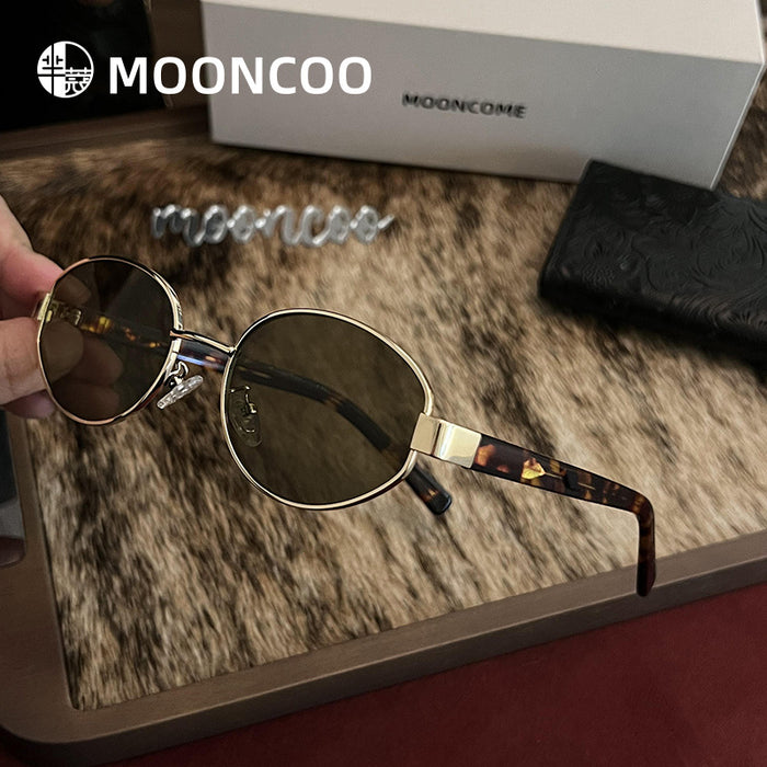 Wholesale Sunglasses Metal Elliptical Retro Cat Eye Sunglasses Women's Premium Nylon