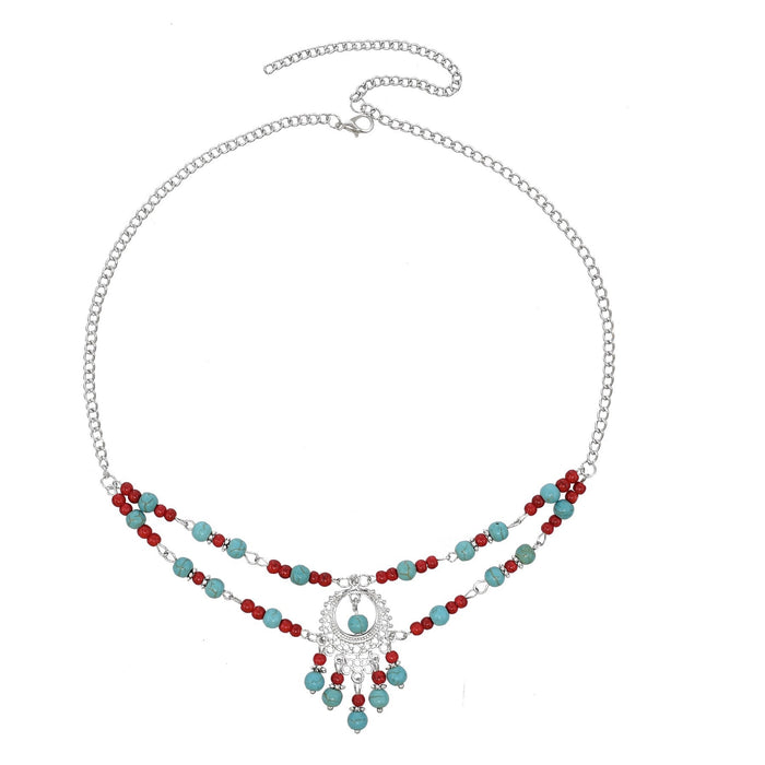 Wholesale Tassel retro earrings, eyebrow center pendant, forehead chain