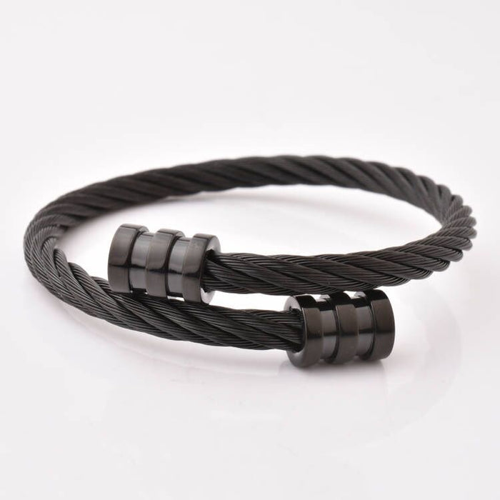 Wholesale Titanium Steel Wire Bracelet Punk Open Elastic Jewelry Fashion Bracelet