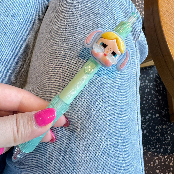 Wholesale Cute creative gel pen with push-button popular on the internet,  large capacity for students