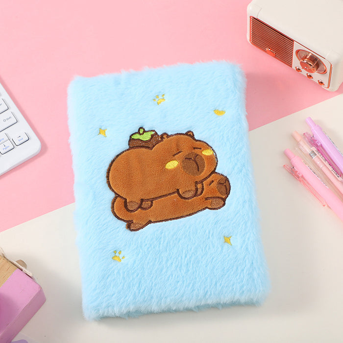 Wholesale Plush Hardcover Pocket Book Cute Cartoon Bear Plush Book Small Notebook Portable Notepad