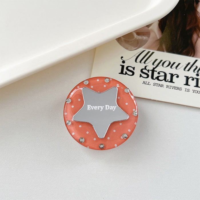 Wholesale Acrylic Rhinestone Star Mirror Phone Grip Stand