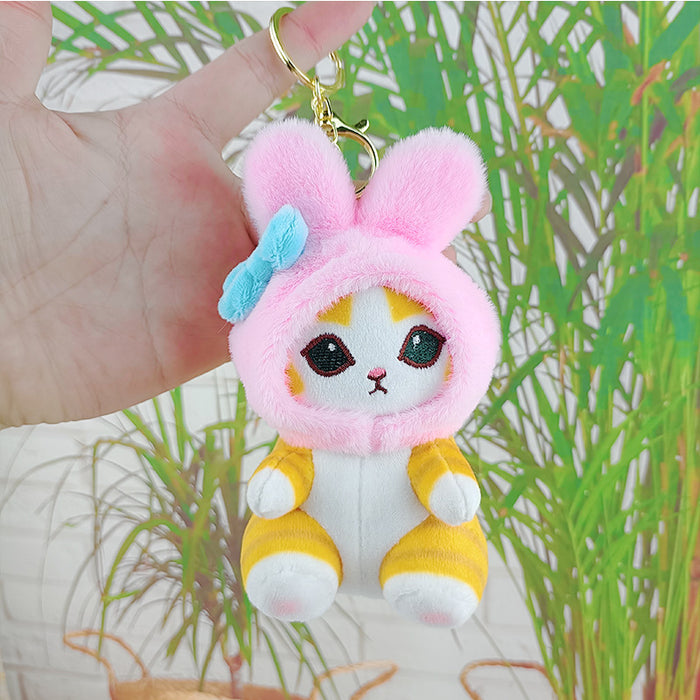 Wholesale Cute Cat Doll Keychain Pendant Doll Machine Plush Toy Gift