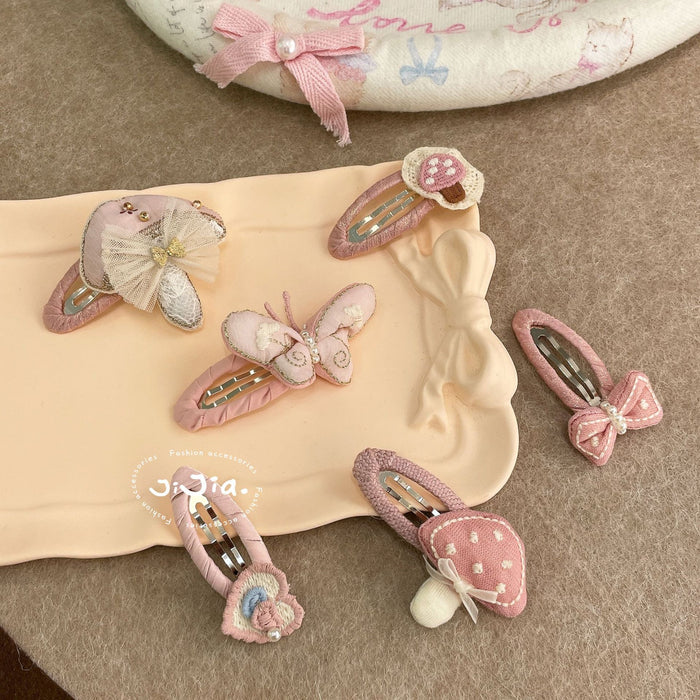 Wholesale Pink Love Butterfly Bunny Clip All-match Children's Hair Accessories