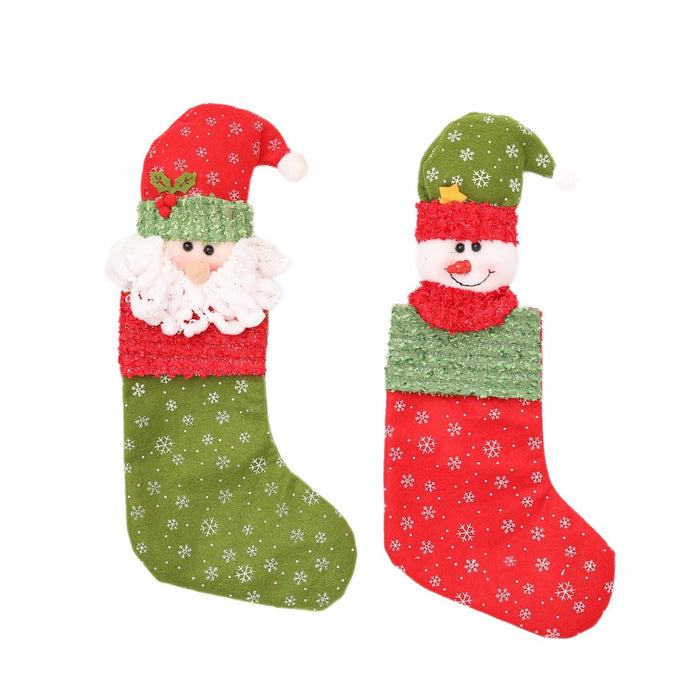Wholesale Christmas supplies Christmas stockings snowman head socks Christmas scene decoration props