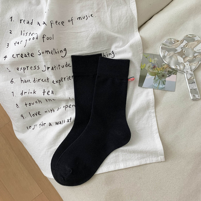 Wholesale Bow tie double needle mid tube socks versatile socks versatile mid tube socks