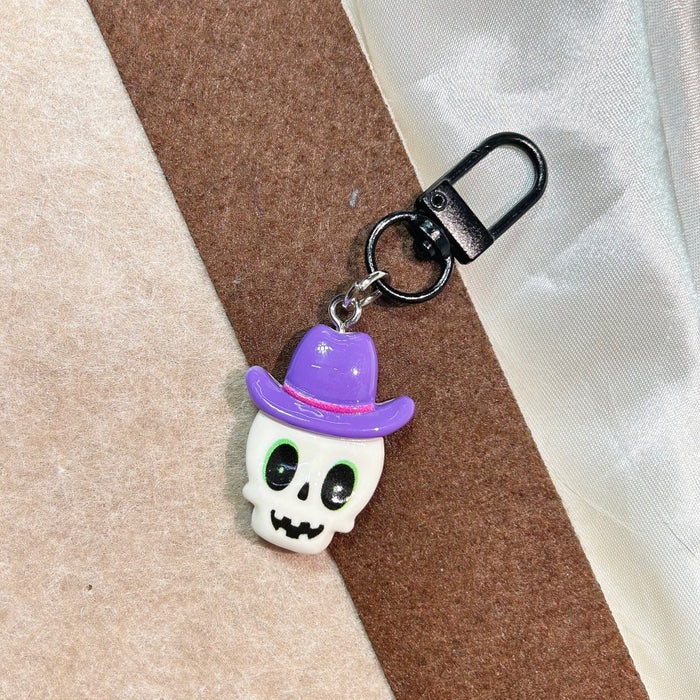 Wholesale  Keychain Resin  Eyes Pumpkin Ghost Bat Pendant MOQ≥2
